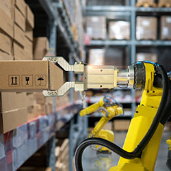 零售机器人、自动化和连接在仓库里