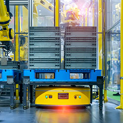 零售机器人、自动化和连接在仓库里